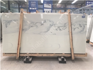 Calacatta White Nano Glass Stone Slabs