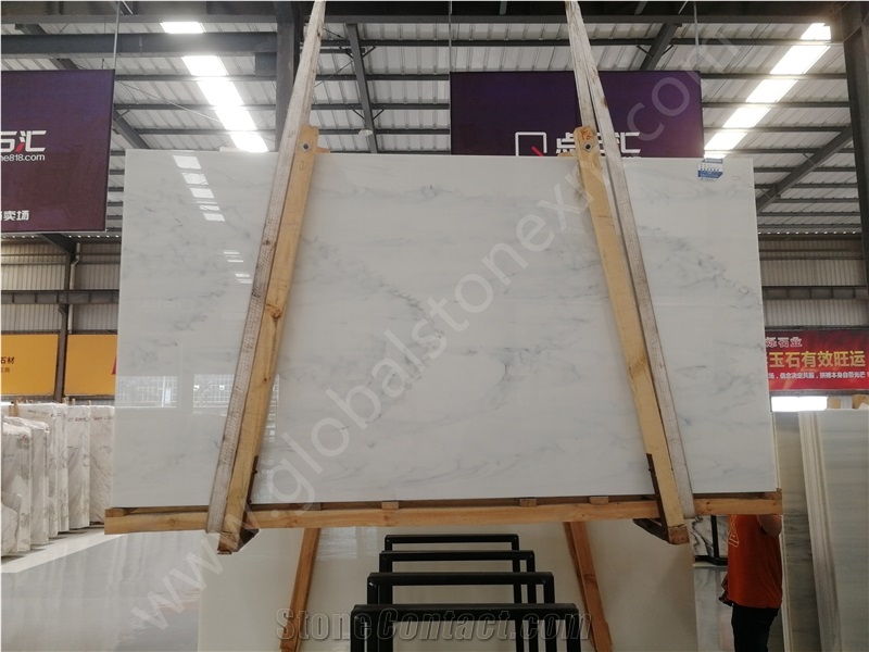 Calacatta White Nano Glass Stone Slabs