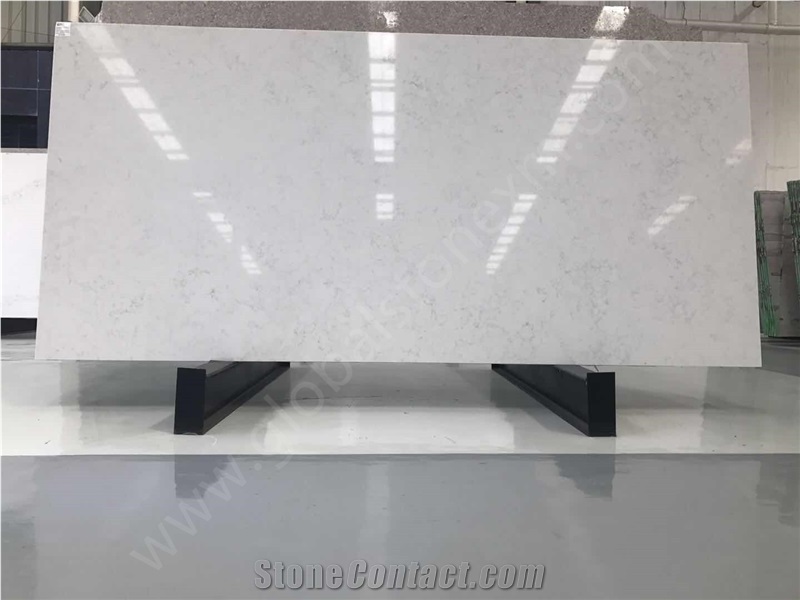 Carrara White Quartz Slabs