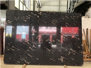 China Black Via Lactea Granite Slabs&Tiles,Snow Grey