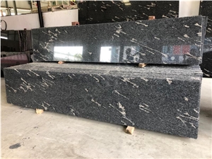 China Black Via Lactea Granite Slabs&Tiles,Snow Grey