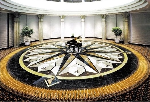 Emperador Dark Marble,Custom Lobby Medalions