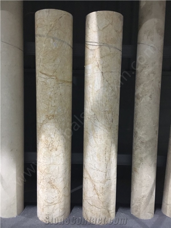 Golden Spider Marble Column Hotel Elegant