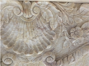 Golden Spider Marble Fireplace Elegant