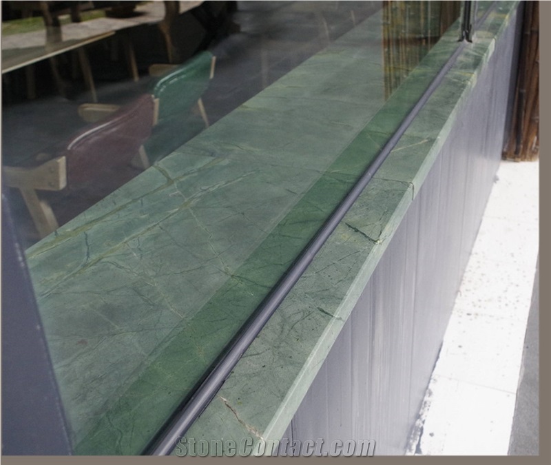 Peacock Green Marble Window Sills