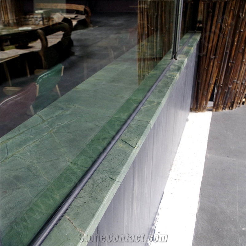 Peacock Green Marble Window Sills