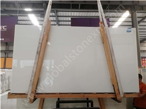 Pure White Nano Glass Stone Slab for Wall Cladding