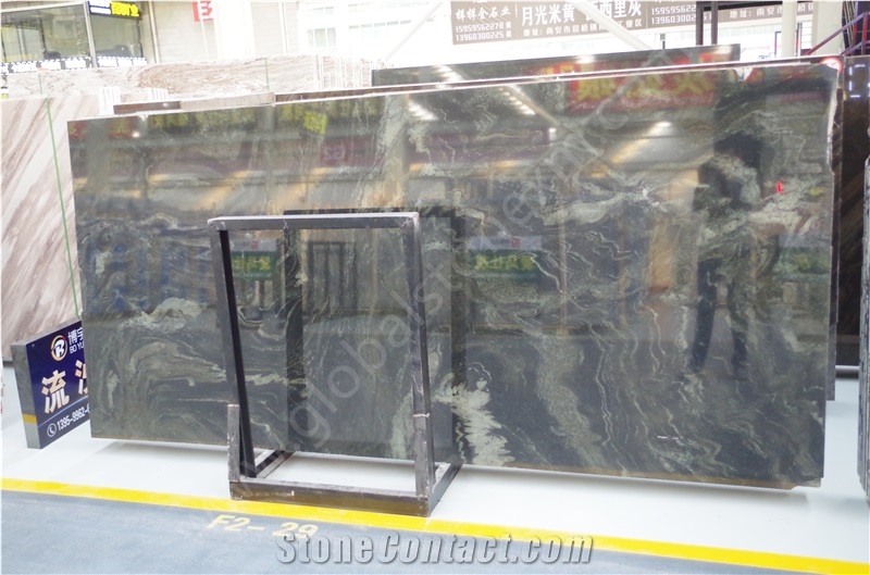 Quicksand Green Granite Cross Cut Vein Cut Slabs