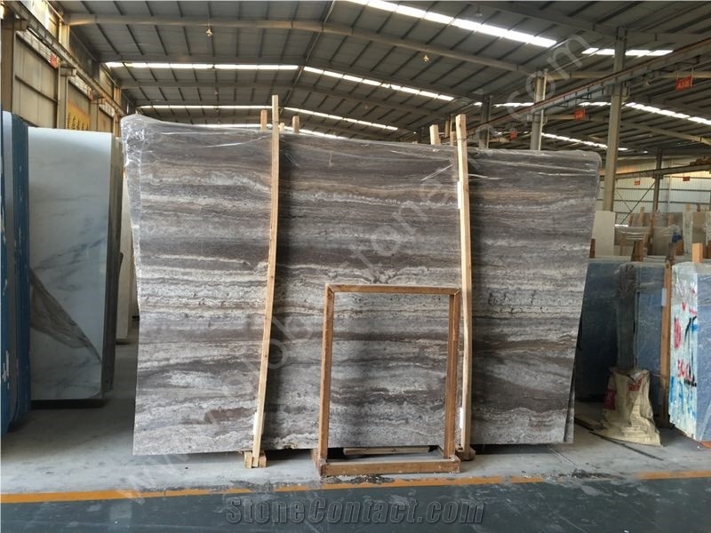 Takab Silver,Iran Gray Travertine Slabs Tiles