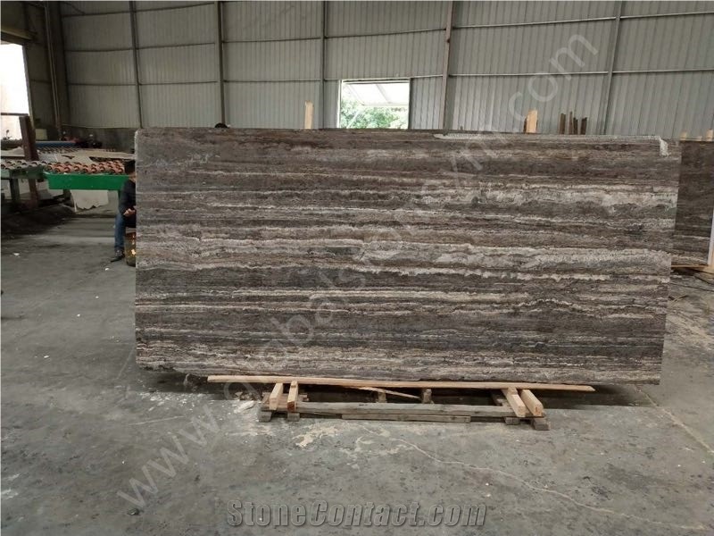 Takab Silver,Iran Gray Travertine Slabs Tiles