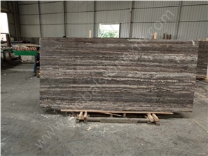 Takab Silver,Iran Gray Travertine Slabs Tiles