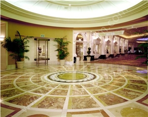 Volakas White,Artic White,Dark Emperador Decorative Foyer Medallions