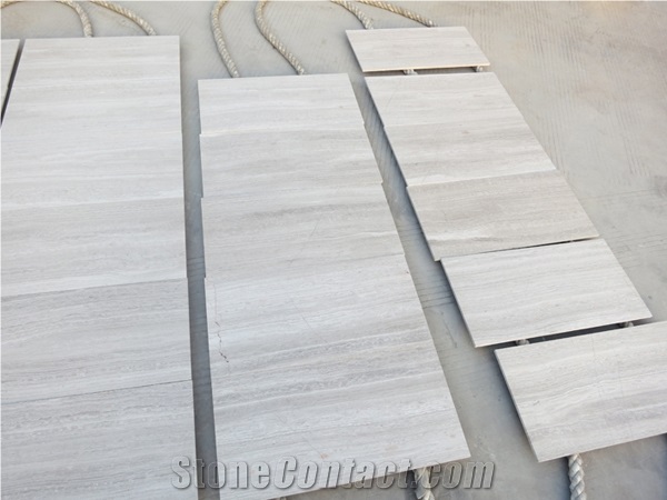White Wooden Marble Slab/Tile