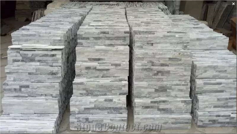 Cloudy Grey Split Face Cultured Stone Ledge Stone