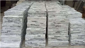 Cloudy Grey Split Face Cultured Stone Ledge Stone
