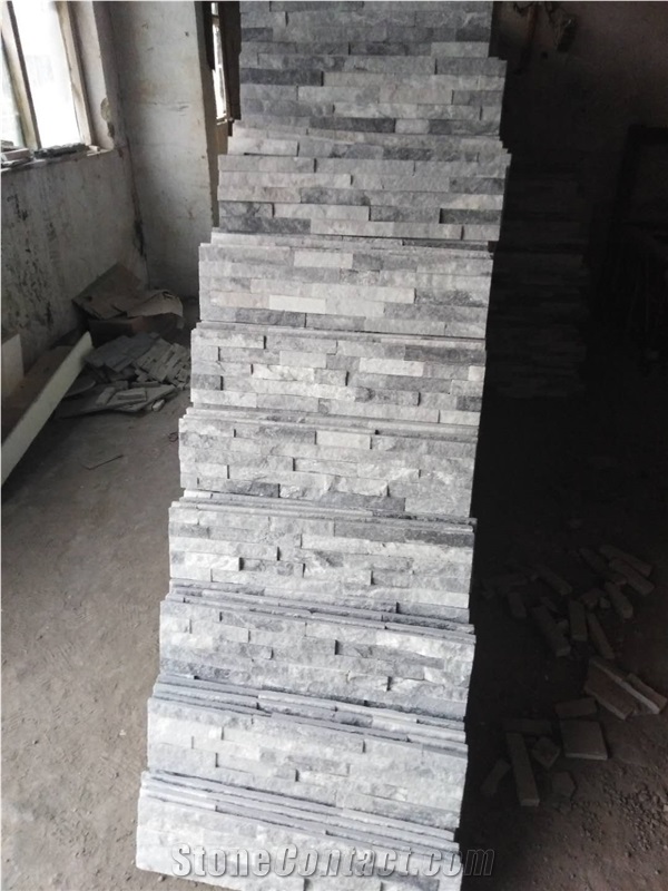 Cloudy Grey Split Face Cultured Stone Ledge Stone