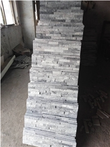 Cloudy Grey Split Face Cultured Stone Ledge Stone