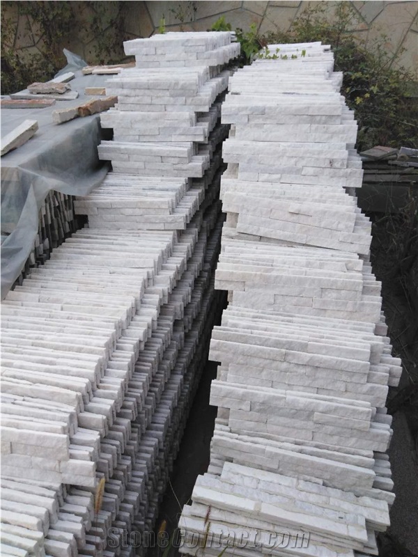 Cloudy Grey Split Face Cultured Stone Ledge Stone
