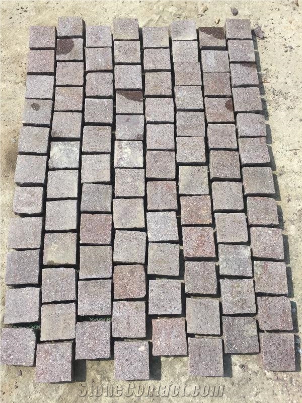 Red Porphyr 10x10 Red Granite Walkway Pavers Patio
