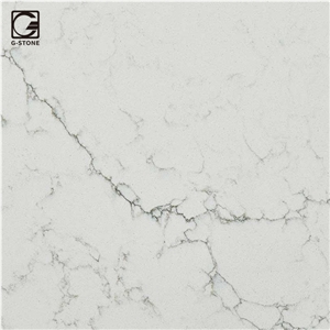 Alabaster Quartz Stone Slab for Kitchen Countertop
