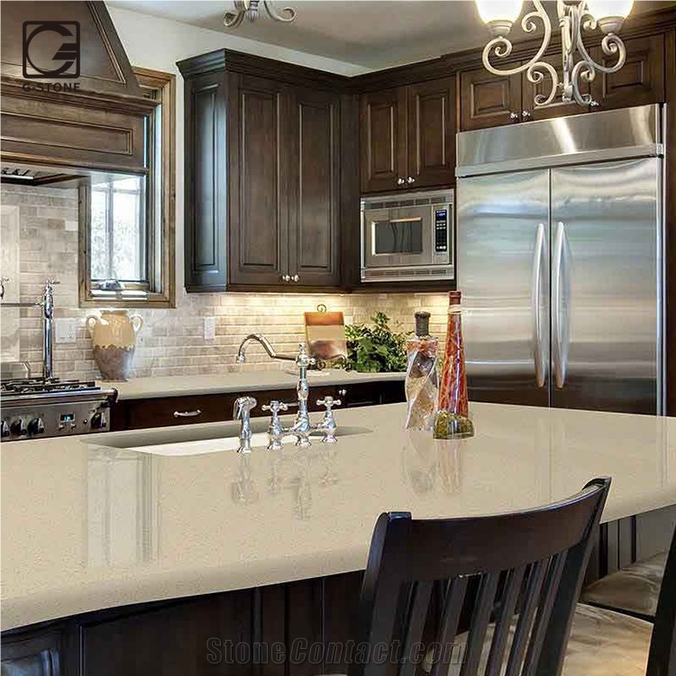 Beige Color Quartz Stone Countertops Oem/Odm