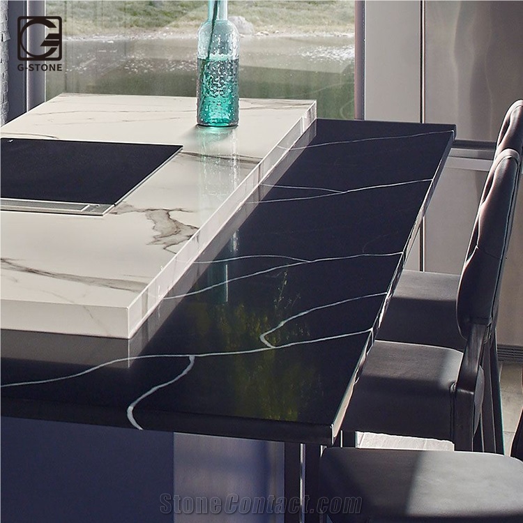 Black Knight Quartz Stone Restaurant Countertop