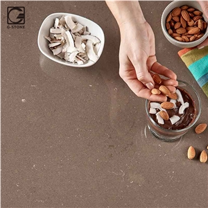 Coffe Color Quartz Stone for Kitchen Top
