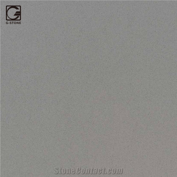 Fin Ash Grey Color Quartz Solid Surface Countertop