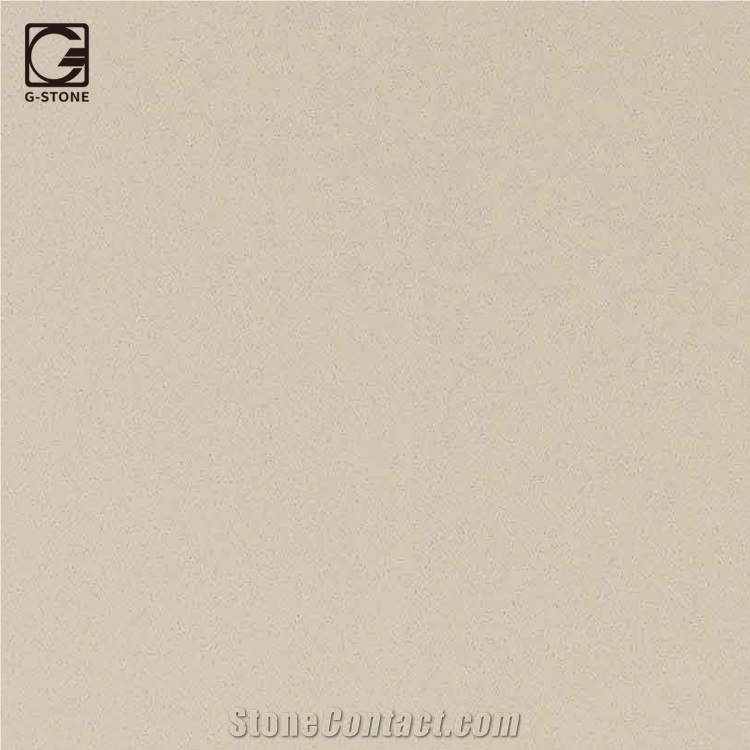Fine Beige Single Color Quartz Stone Bistro Tables