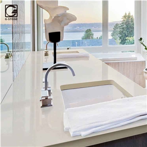 Fine Beige Single Color Quartz Stone Bistro Tables