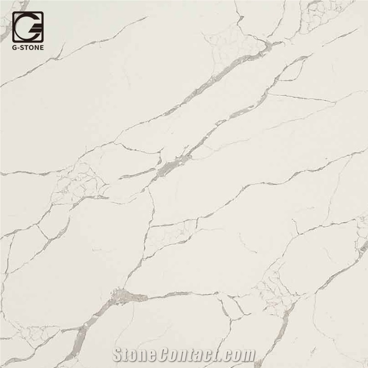 Fine Pattern Calacatta Quartz Floor Covering