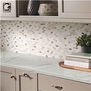 Fine Pattern Calacatta Quartz Floor Covering