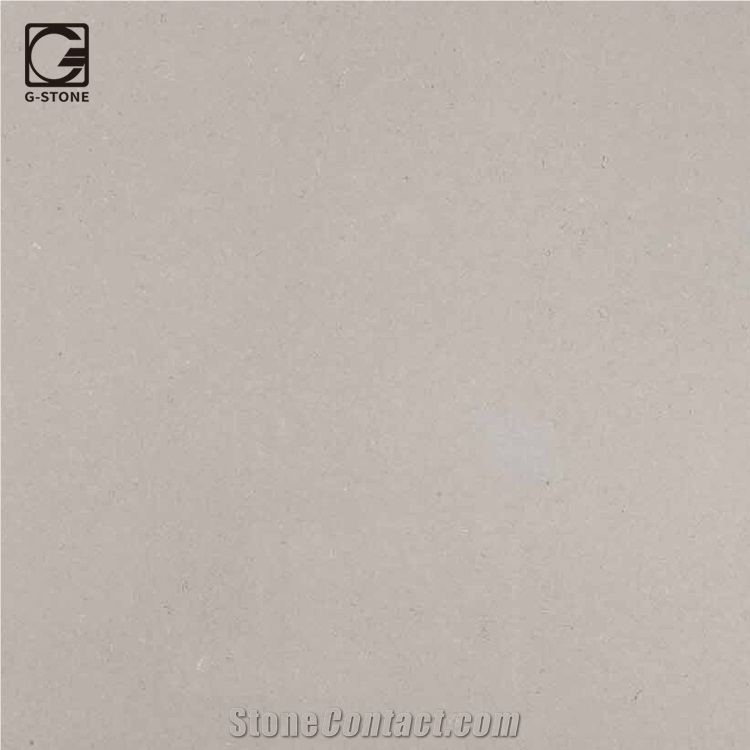 Fossil Grey Quartz Stone Made Peninsula Countertop