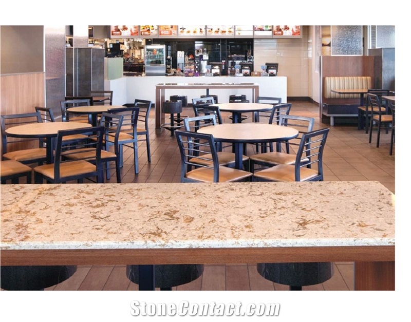 Grey Quartz Stone for Bar Top Commercial Counters