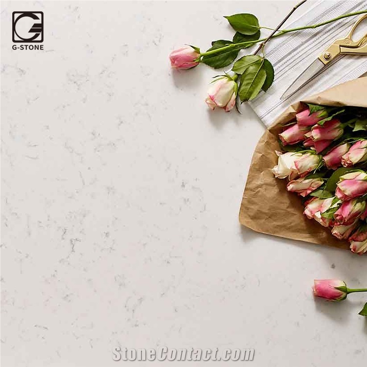 Most Popular Cashmere Carrara Quartz Prefab Counter