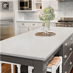 Mud on Ice Engineered Stone Kitchen Island Counter