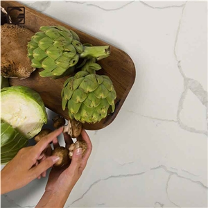 New Calacatta Quartz Stone Slab for Countertops