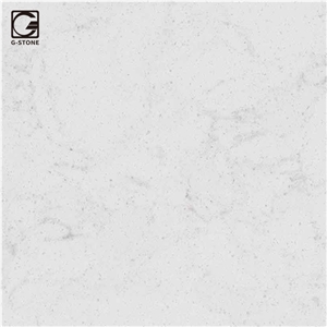 White Quartz Marble Looks Stone Perimeter Countertop, Island Top