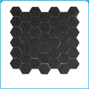 Black Galaxy Hexagon 48mm Polished Mosaic