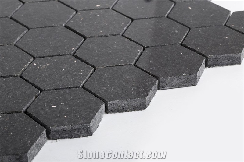 Black Galaxy Hexagon 48mm Polished Mosaic