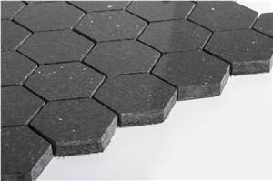 Black Galaxy Hexagon 48mm Polished Mosaic