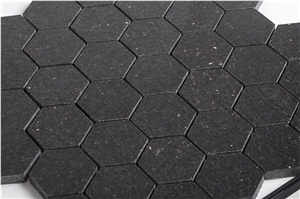 Black Galaxy Hexagon 48mm Polished Mosaic