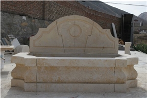 Antique Beige Travertine Fireplace Mantel Surround