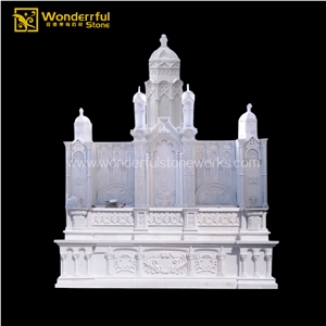 Artificial Cast Stone Pedestal Column Carving