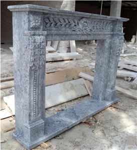 Beijing Grey Marble Fireplace Mantel Surround
