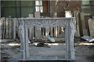 Carrara White Fireplace Mantel Surround Hearth