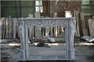 Carrara White Fireplace Mantel Surround Hearth