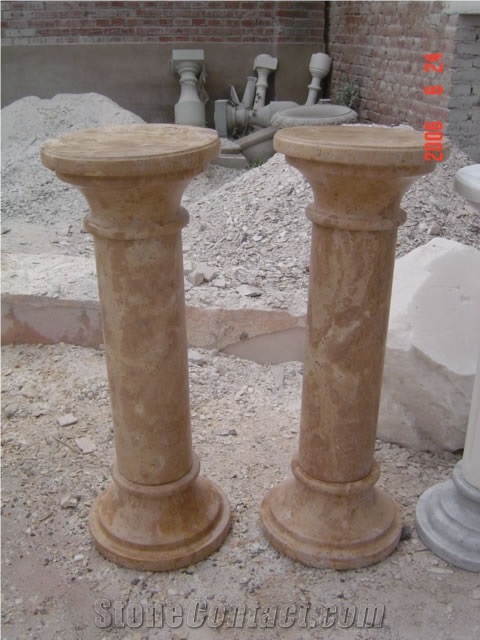 Custom Pedestals Natural Marble Stone Sculptured