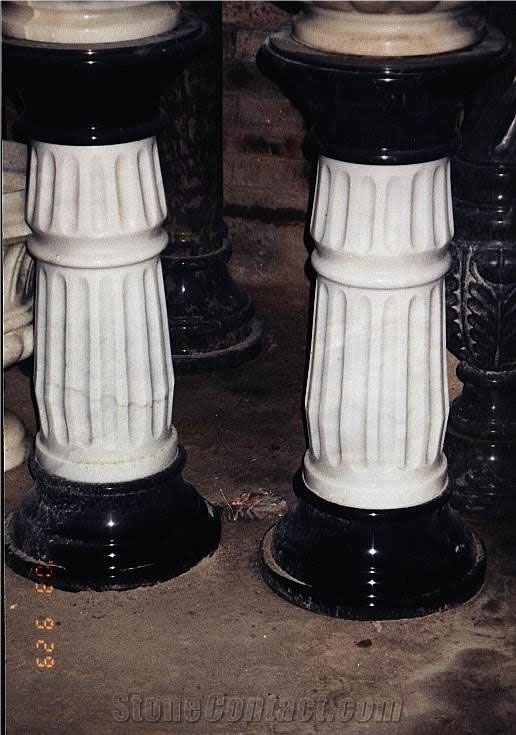 Custom Pedestals Natural Marble Stone Sculptured