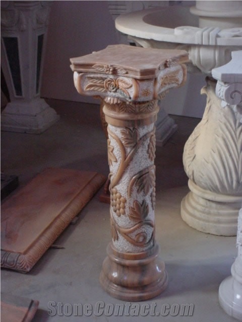 Custom Pedestals Natural Marble Stone Sculptured